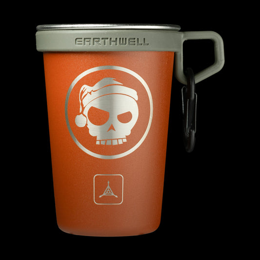 Earthwell Pint Cup Mean Skull Santa TAD Edition