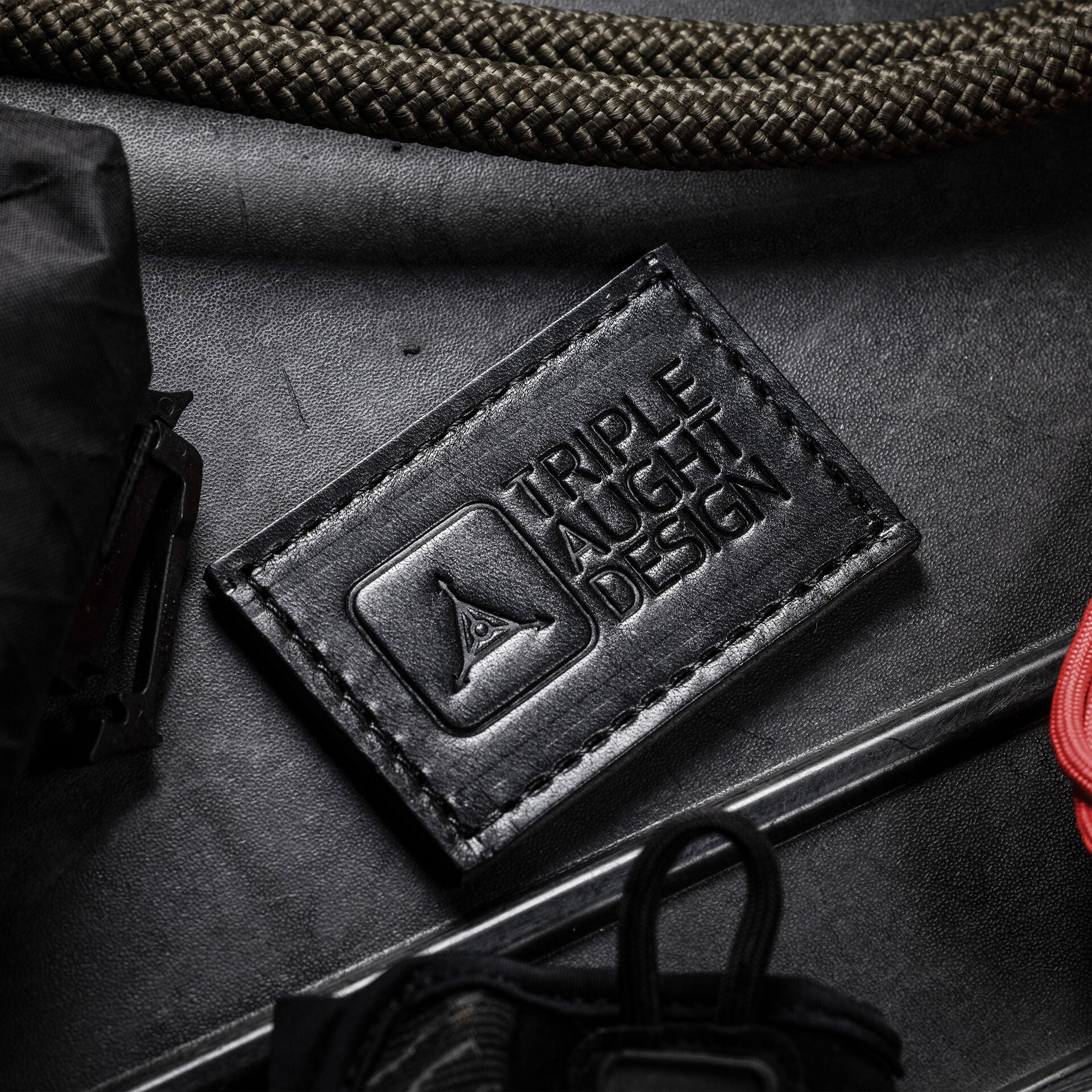 TAD Logo Black Leather Patch