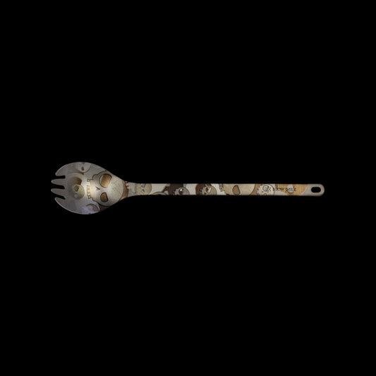 Snow Peak Titanium Long Spork Mean Skull