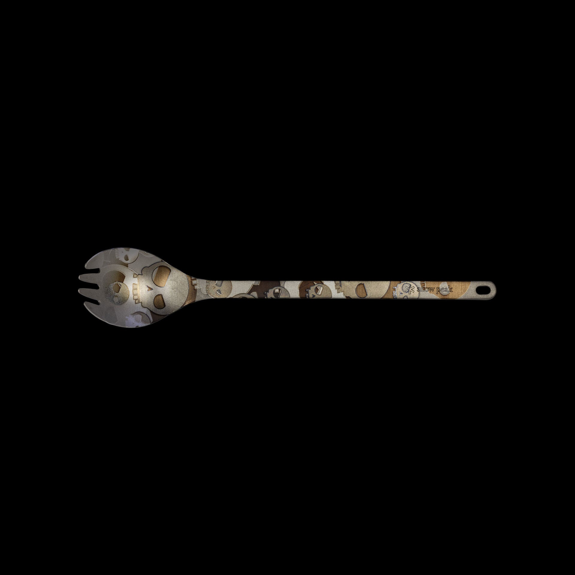 Snow Peak Titanium Long Spork Mean Skull