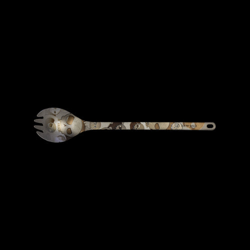 Snow Peak Titanium Long Spork Mean Skull