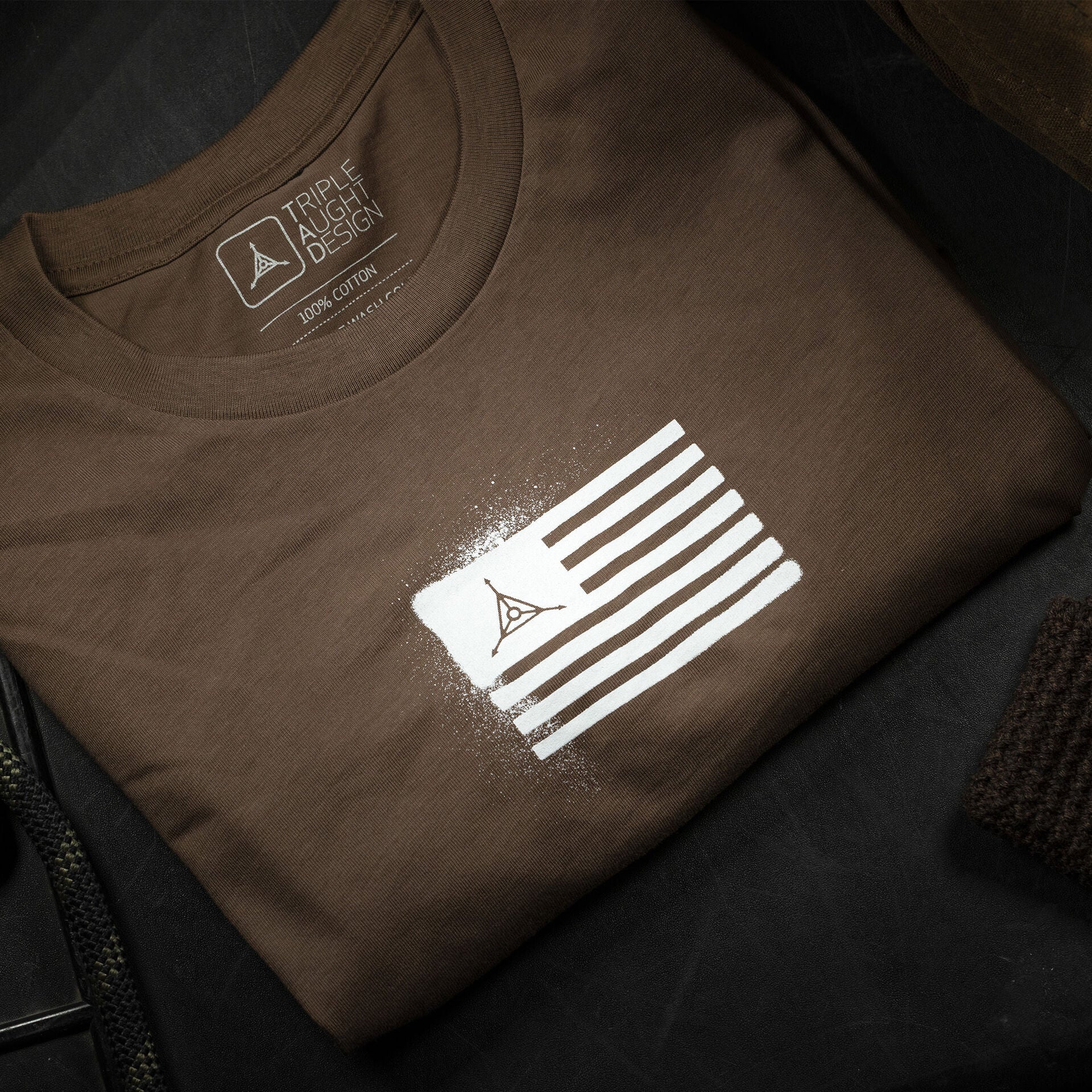 TAD Flag Spray Paint Graphic-T