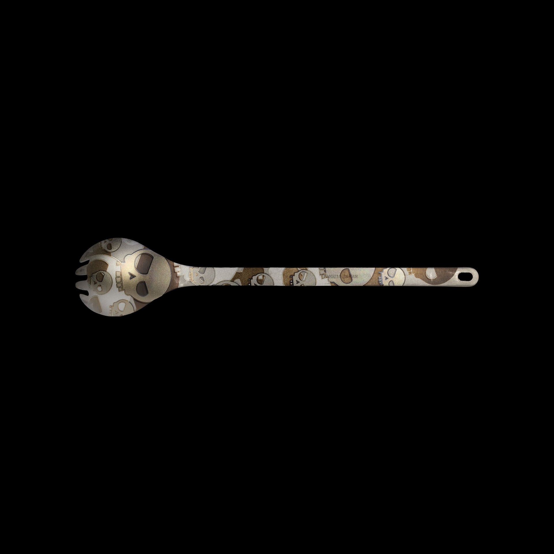 Snow Peak Titanium Long Spork Mean Skull