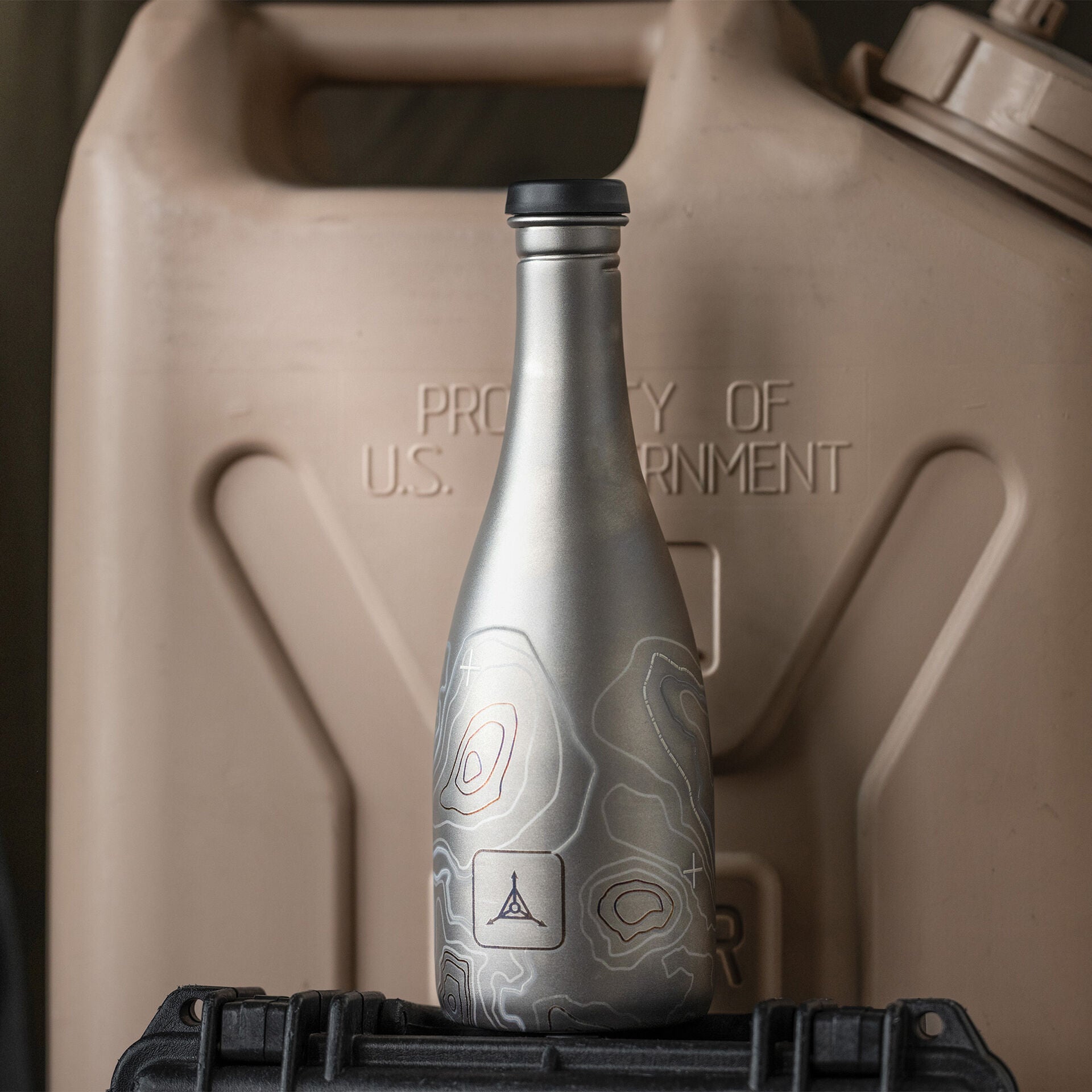 Snow Peak Titanium Sake Bottle TAD Edition