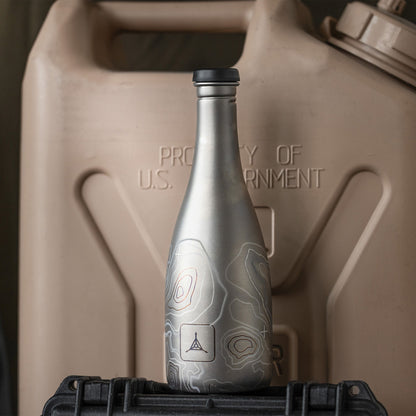 Snow Peak Titanium Sake Bottle TAD Edition