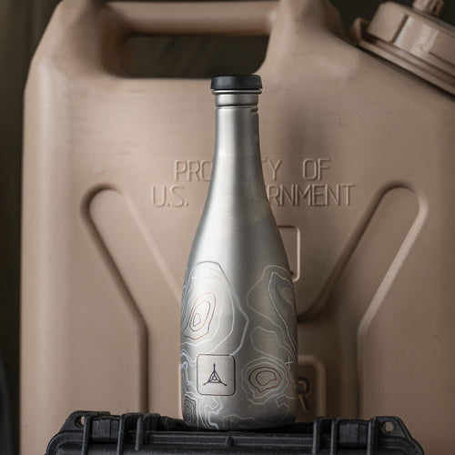 Snow Peak Titanium Sake Bottle TAD Edition